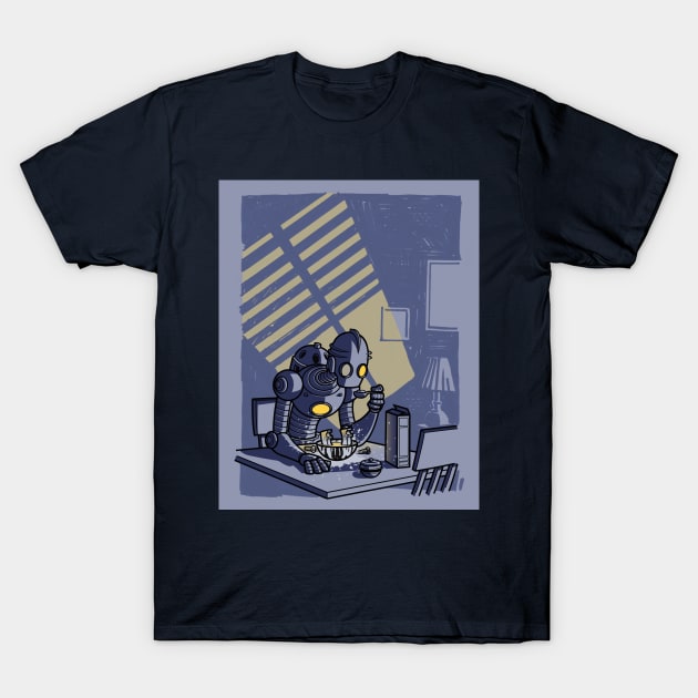 Sad Robot T-Shirt by TomMcWeeney